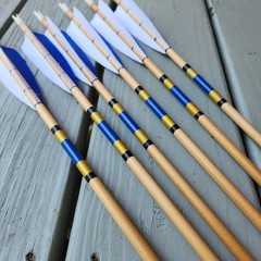 Half Dz 11/32 Cedar Arrows 31″ RW Fletch 5″ 30-40# With 125gn Field Points