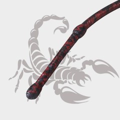 Handmade Bull Whip 04 Feet 16 Strands Real Cowhide Leather Equestrian Bullwhip