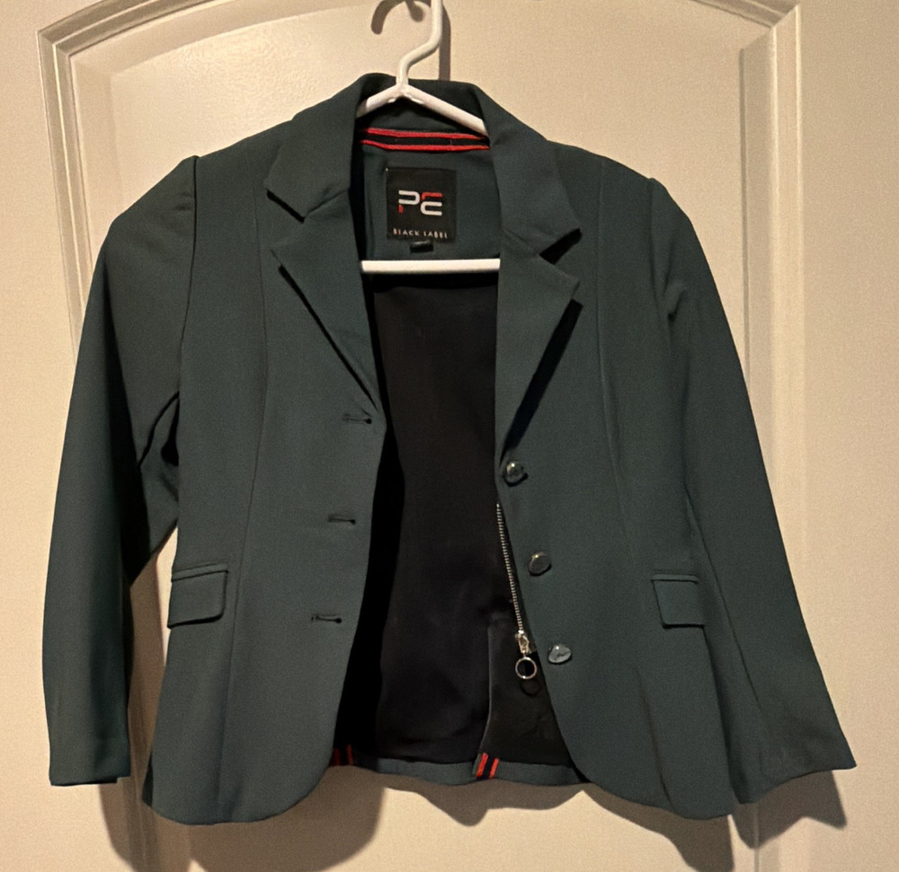 PE Black Label Women’s English Show Coat Jacket, Green, UK 7-8