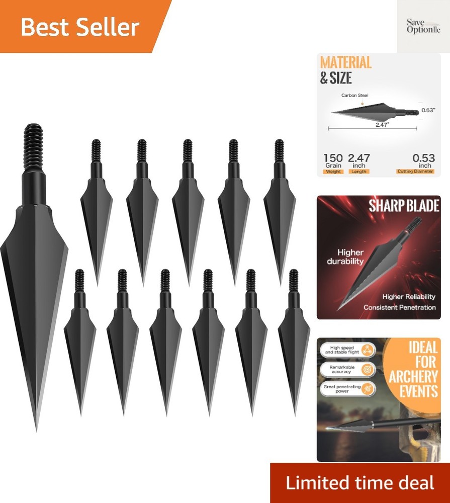Broadheads 100/120/125/150 Grain Traditiona Archery Arrow Tips for Compound, …