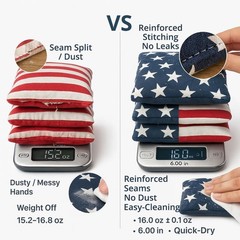 Regulation Cornhole Bean Bags: Professional American Flag Patriotic Outdoor B…