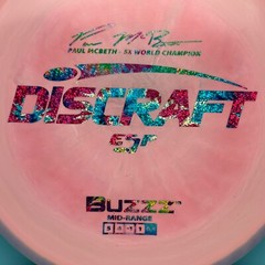 Discraft Swirly Halo ESP Buzzz Mid-Range, McBeth 5X WC, Small Puddle Top, New