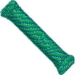 100 ft Poly Rope, Diamond Braided 1/4 inch Rope for Outdoors, Hiking, Camping…