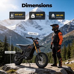 Adult Electric Dirt Bike 6000W Peak Top Speed Off Road All Terrain E Motorcycle