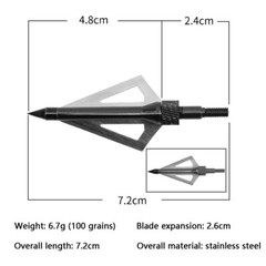 12pcs 30» Archery Carbon Arrows Hunting Broadheads 100 grain Quiver Bow Target