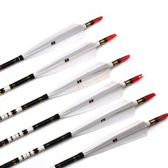 12Pcs 31″ Archery Spine500 Carbon Turkey Feather Arrows for Recurve Compound Bow