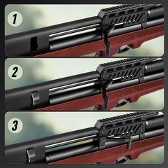 PINTY .22 PCP Pellet Striker Air Rifle Single Shot Air Gun with Hand Pump 5.5mm