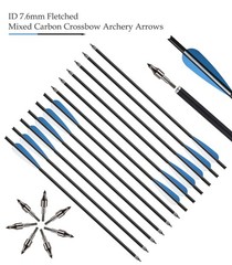 20″ Carbon Crossbow Bolts Arrows OD8.8mm 4″ Vanes Archery Crossbow Hunting 12PCS