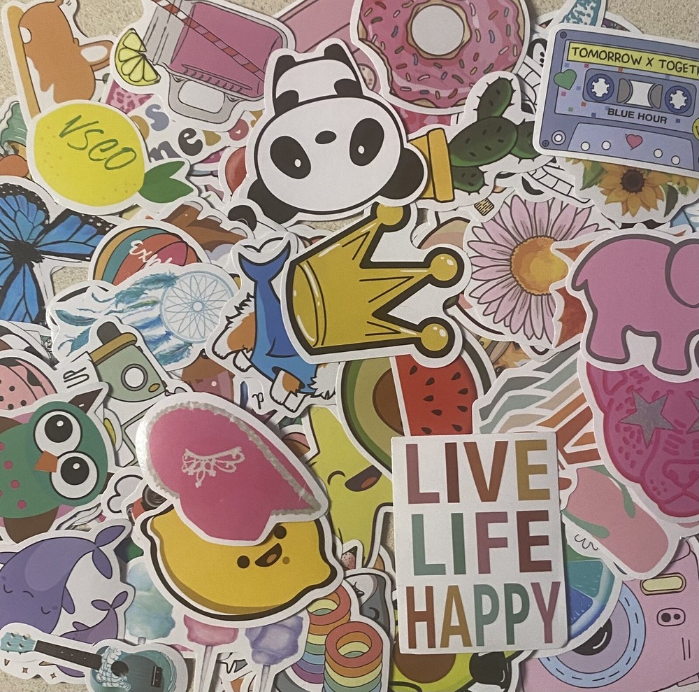 Lot 5 Random Vinyl Laptop Skateboard Luggage Water Bottle Decals Stickers