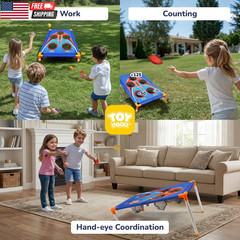 Bean Bags Toss Carnival Games, Cornhole, Outdoor Toys for Kids Ages 4-8, Backyar