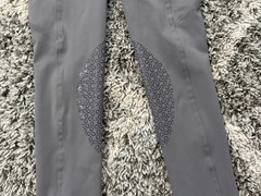 Dover Saddlery Stride Kids Infinity Knee Patch Tight Size L Gray