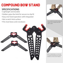 1X Black Bow Stand Universal Lightweight Archery Kickstand for Compound Bows NEW