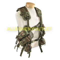 USG Military Enhanced LBV Load Bearing Vest Woodland BDU Camo Tactical Vest MINT