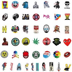 100 Pcs Funny Tags DC Vans Coal Bape Fashion Stickers Skateboard/Luggage/Laptop