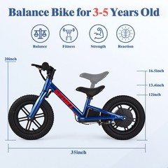 24V 100W Electric Bike for Kids Ages 3-5 Years 12 inch Electric Balance Bike