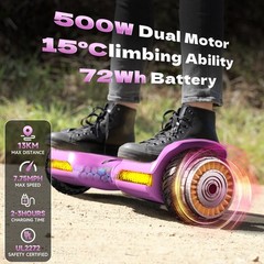 Gyroo 6.5» Self Balancing Hoverboard for Kids with Bluetooth-Pink