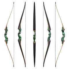 Archery Hunting Left Hand 60in 30-60lbs Handmade Takedown Recurve Bows Wooden