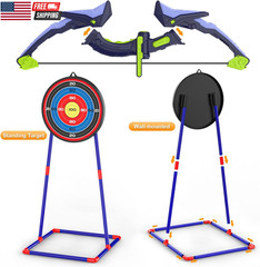 2 Pack Bow and Arrow Set for Kids, Light up Archery Set with 14 Suction Cup Arro
