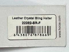 Horze Halter Leather Crystal Bling Brown 22282-BR-F