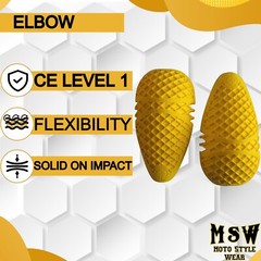 CE-1 Rated Elbow Protective Pads for Motorcycle Jacket