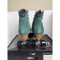 Moonlight Roller Moon Boot Emerald City Green Suede Quad Roller Skates Mens 12