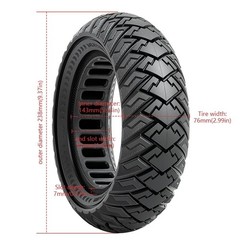 2 PCS 10×3.0 255×80 (80/65-6) Solid Tire,10 Inches Electric Scooter Wheels 10…