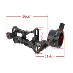 Archery Sight Compound Bow Single 1 Pin 4X 6X 8X Lens 0.019″ Adjustable Hunting