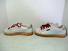 LAKAI LTD. Skateboarding Shoes – S / KINGSTON SM3 Size 10.5 White Leather 05115