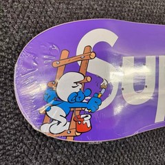 SUPREME FW20 SMURFS SKATEBOARD PURPLE BOX LOGO