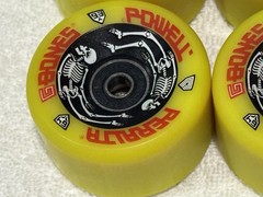 NOS Powell Peralta Vintage 80s G-Bones Skateboard Wheels OG Yellow Hawk Guerrero