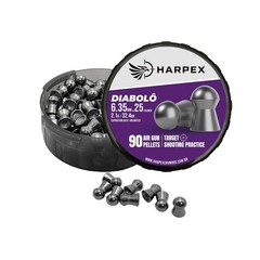 HARPEX Diabolo 90 Count FIELD TARGET Domed 6.35mm .25 Caliber Airgun Pellets