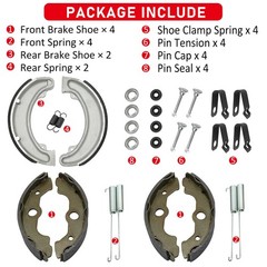 Brake Shoes Kit Front & Rear for Honda Fourtrax 300 4×4 1988-2000 TRX300 TRX3…