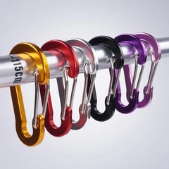 6/12pcs Carabiner Buckle Clip Outdoor Hiking Small Aluminum KeyChain Spring Hook