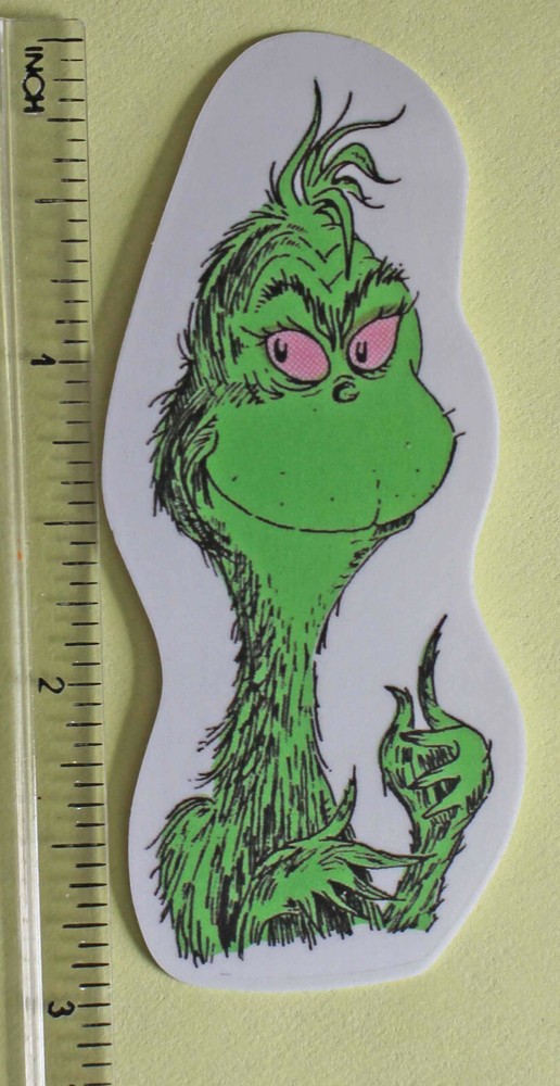 Grinch Sticker Decal 3″