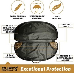 Lightweight Compound Bow Case with Camo Design & Adjustable Straps – 44in