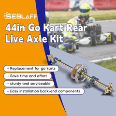 44In/1120Mm Quad Go Kart Rear Live Axle Kit Sprocket Brake Wheel Hub Replacement