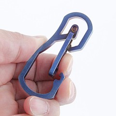 Blue Titanium Keychain: 50kg power, multi-tool for outdoor heroics & mishaps