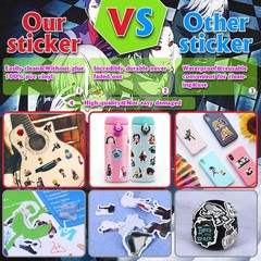 100 PCS Anime Stickers Mixed Vinyl Waterproof Stickers for Laptop Water Bottles