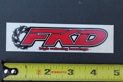 FKD High Velocity Bearings Skateboard Red Saw Z38A Vintage Skateboarding STICKER