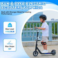 Kids Kick Scooter Foldable 3 Speed LED Lights Ages 6+ Adjustable Handlebar ME1