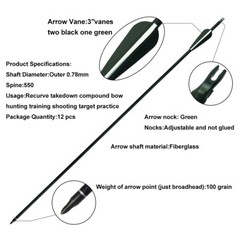 6/12PCS 31″ Carbon Arrows Hunting Archery Target Arrow Practice Shooting 6 Color