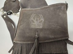 Traditional Genuine Leather Dark Brown Suede Back Quiver