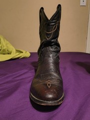 Vintage Tony Lama 2032 Shrunken Bull Shoulder Cowboy Boots Men’s US Size 10EE