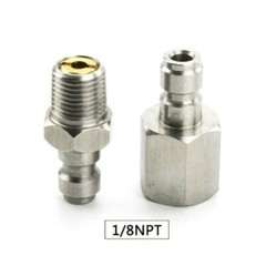 Paintball PCP 8mm Quick Release Disconnect Coupler 1/8 NPT Fitting Male&Female
