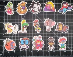 18 Random 90s Retro Nostalgic Cartoon TV Themed Water Resistant Fun Stickers