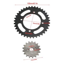 Universal 420 Chain Sprocket Kit 420 155mm 37T Front normal, popular