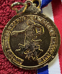 Amateur Athletic Union United States Medal Sport for All & Lanyard Gold Tone M02