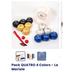 La Mariole Pack Quatro Petanque Set Unisex OS Multicolor Soft All Terrain Boules