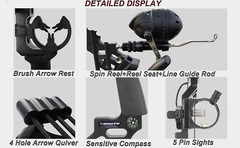 Compound Bow Fishing Combo Kit 20-70 LBS Hunting Bow with Bowfishing Arrow &Reel