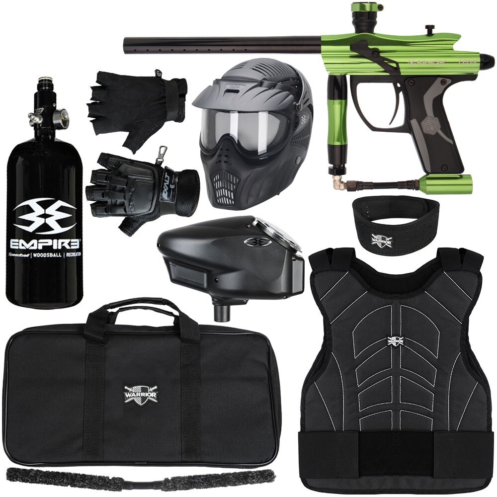 Kingman Spyder Fenix Level 2 Protector Paintball Gun Package Kit – S/M – Lime